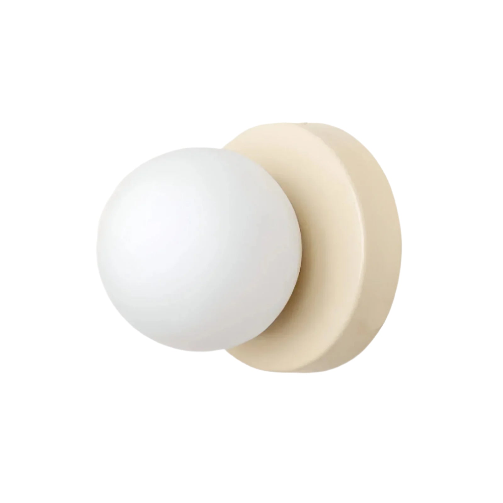 MEELANO Nordisk afrundet minimalistisk LED-væglampe i glas Beige