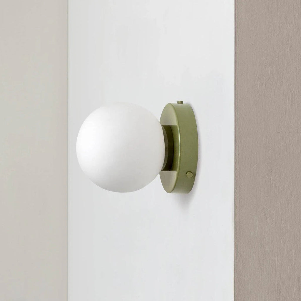 MEELANO Nordisk afrundet minimalistisk LED-væglampe i glas