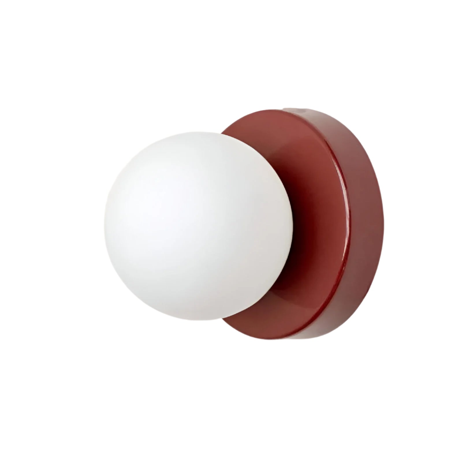 MEELANO Nordisk afrundet minimalistisk LED-væglampe i glas Rød