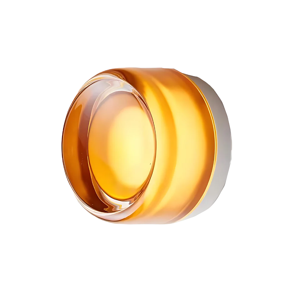 MEELANO Nordisk lysende akryl moderne væglampe med smilehul Gylden rav Smilehule