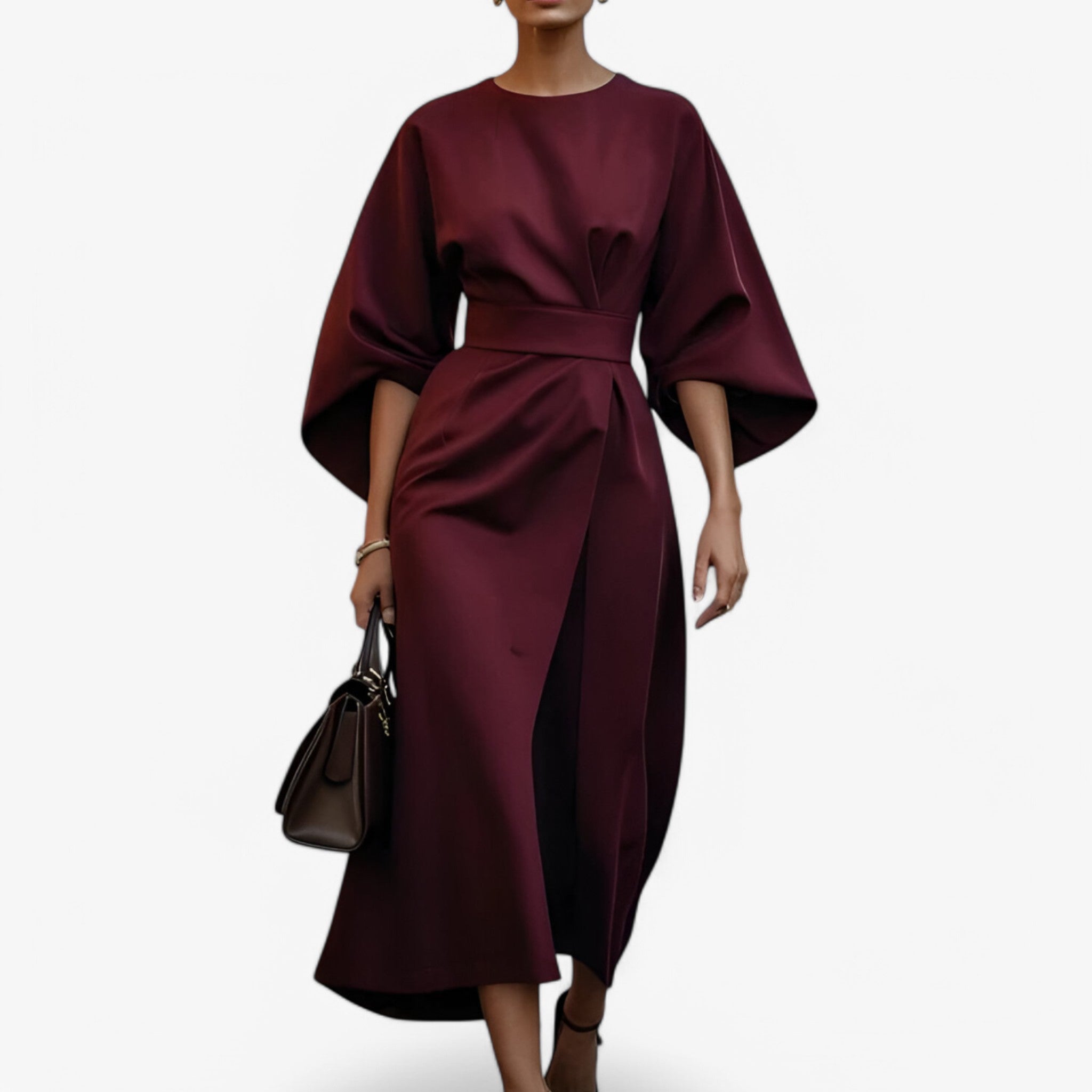 MEELANO Elora | Dame Asymmetrisk Festkjoler – Dristig Fusion af Yndefuldt & Moderne Design til Byen Bordeaux