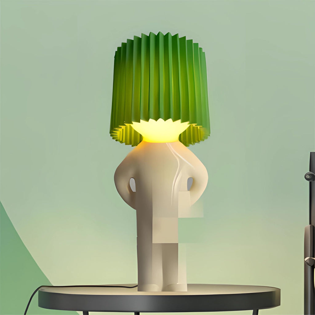 MEELANO Nye Menneskeformede Bordlamper Finurlig Designer Belysning Grøn