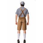 MEELANO Bayersk kostumesæt til mænd med lederhosen og skjorte