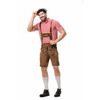 MEELANO Bayersk kostumesæt til mænd med lederhosen og skjorte