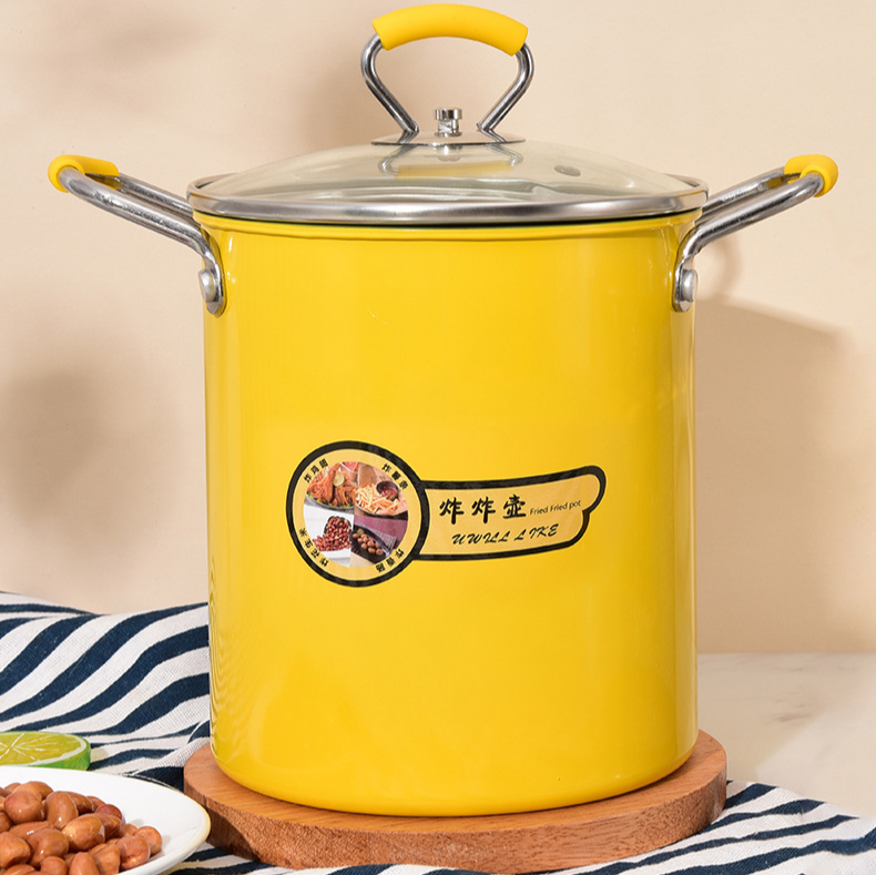 MEELANO Multifunktionel frituregryde 3 liter Rustfrit stål (kun gul)