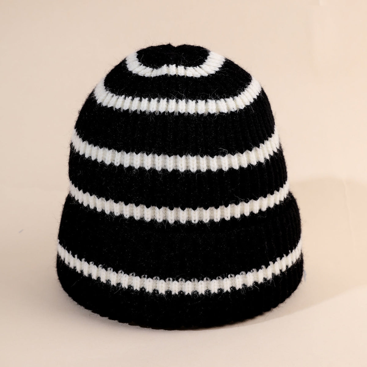 Luna | Dame Beanie-Hue Stribet med Blødt Inderfor
