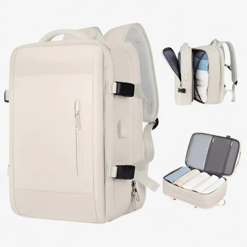 MEELANO Calico | Stort rejsetaske - Holdbart og rummeligt Beige