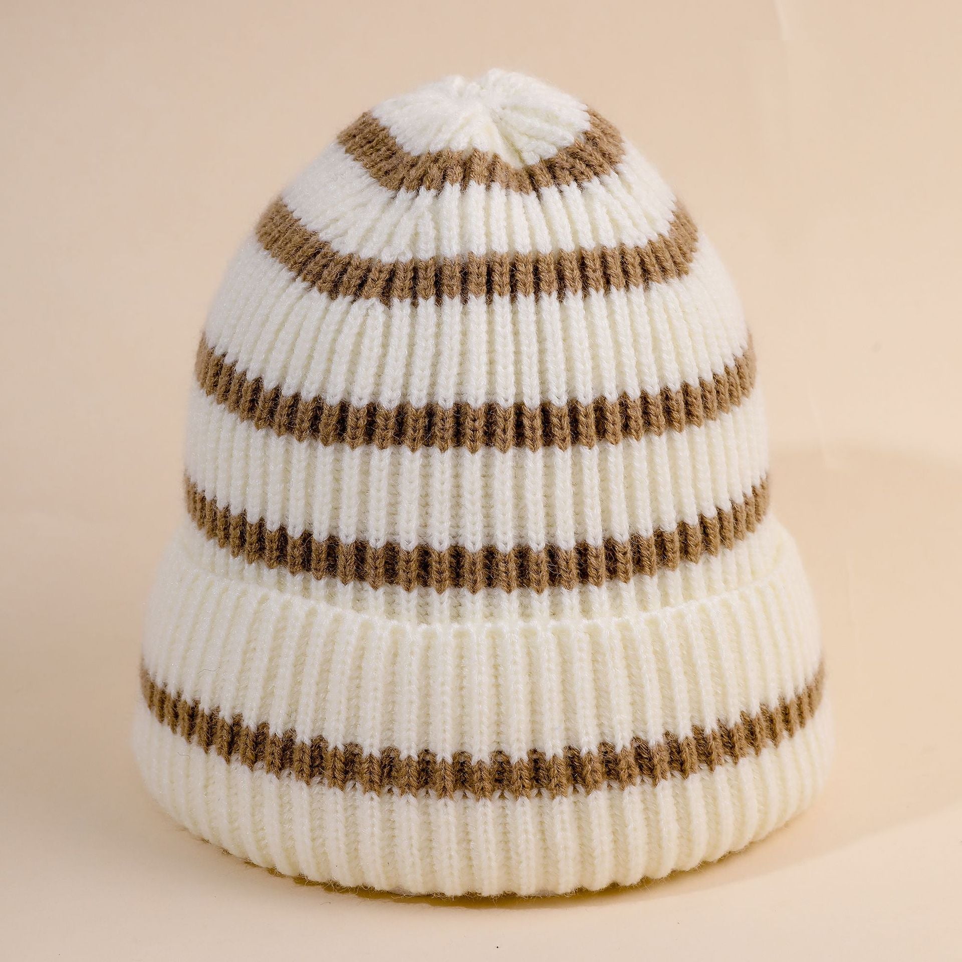 Luna | Dame Beanie-Hue Stribet med Blødt Inderfor