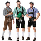 MEELANO Bayersk kostumesæt til mænd med lederhosen og skjorte