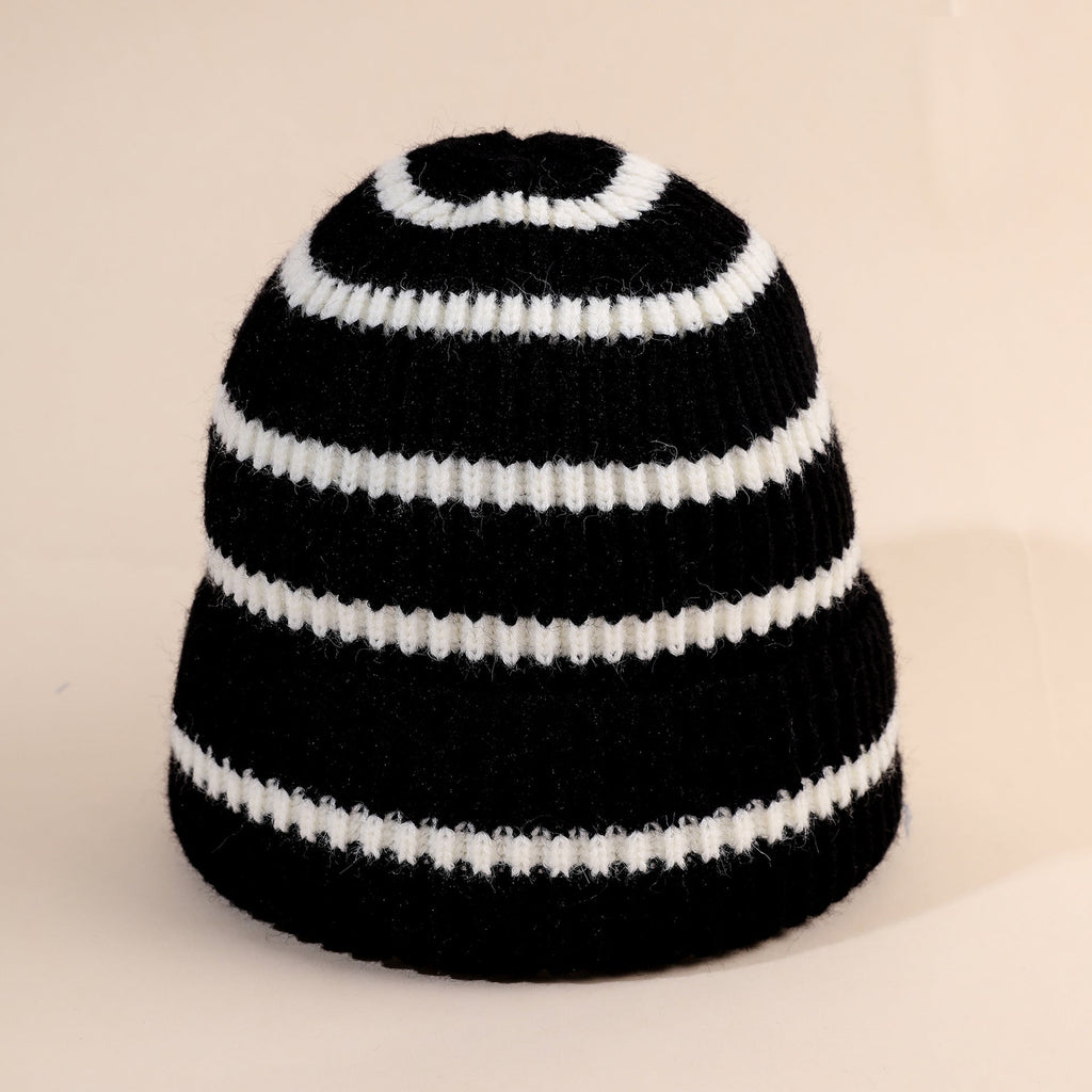 Luna | Dame Beanie-Hue Stribet med Blødt Inderfor