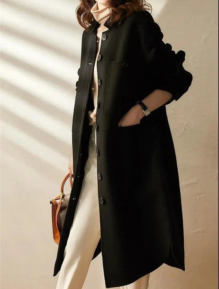 MEELANO Dame Elegant Lang Trenchcoat Til Kvinder Vinter Stilfuld Jakke