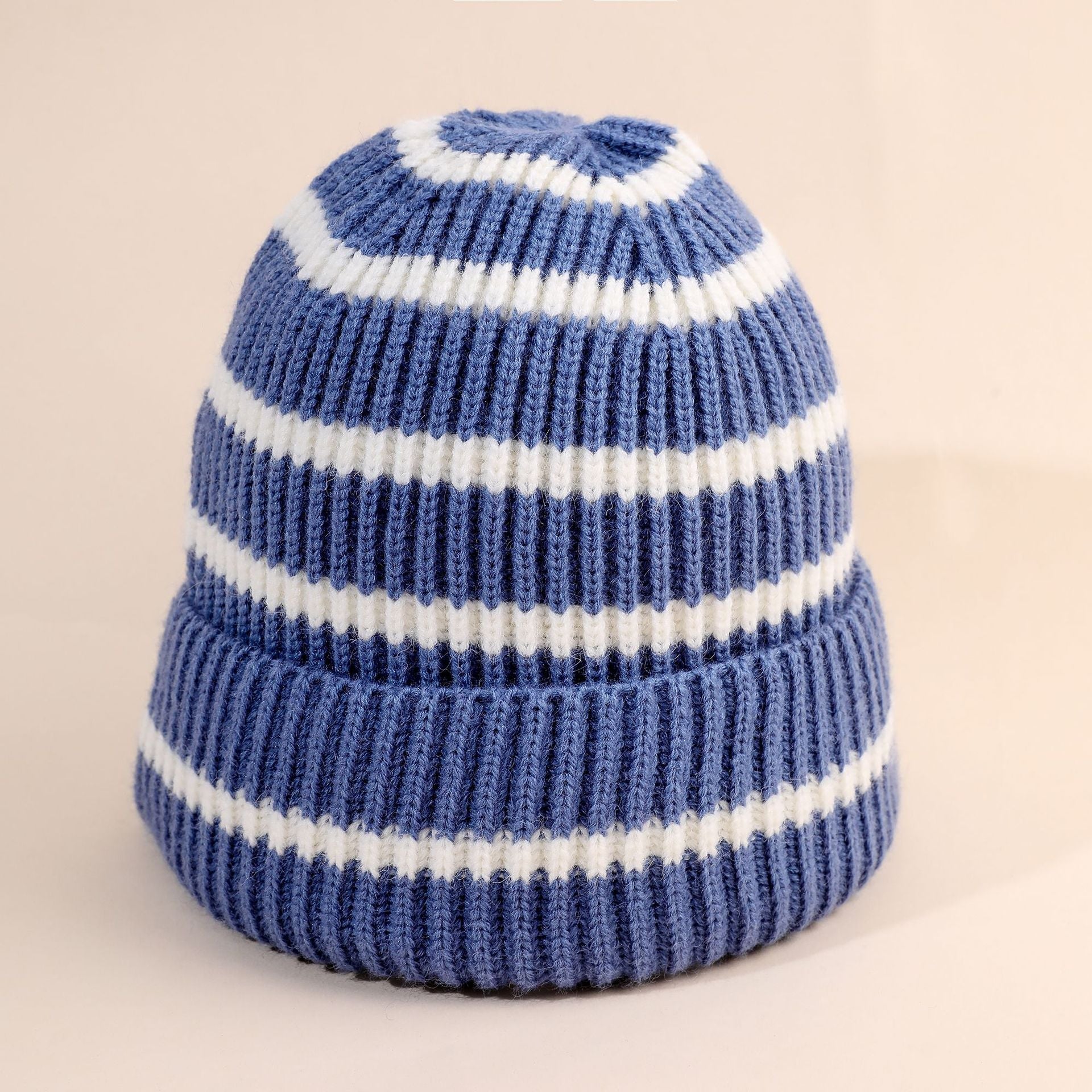 Luna | Dame Beanie-Hue Stribet med Blødt Inderfor