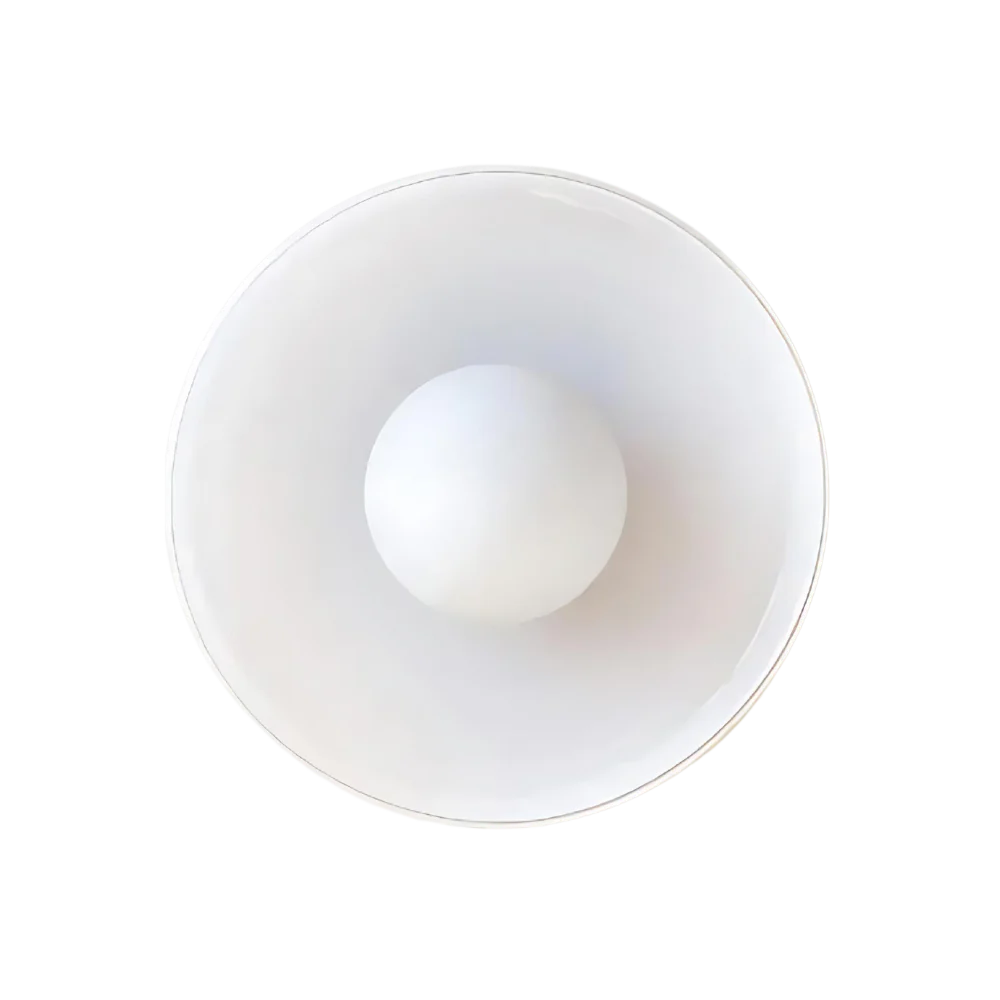 MEELANO Olivenskive væg- og loftslampe Ren hvid
