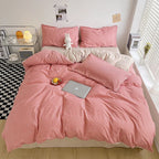 MEELANO Onelia Sengetøjssæt – Ternet & Stribet Design i Blødt Polyester med Pudebetræk 4