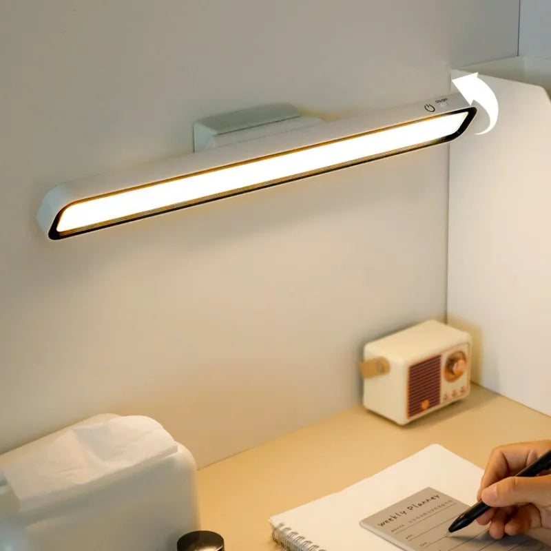 MEELANO Opladelig Magnetisk Skrivebordslampe med Sensorbetjening – Sort Hvid