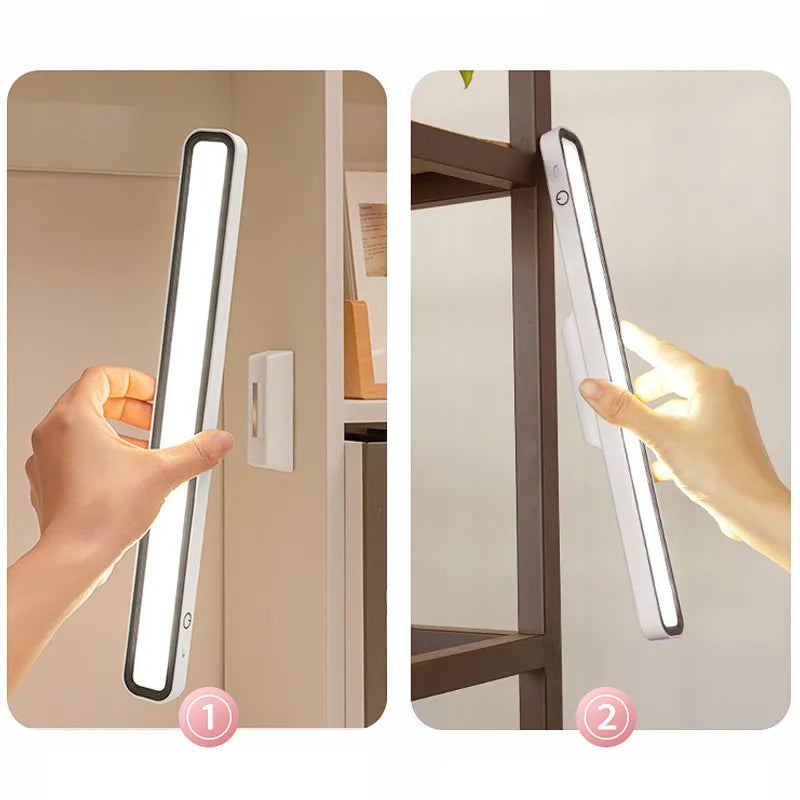 MEELANO Opladelig Magnetisk Skrivebordslampe med Sensorbetjening – Sort