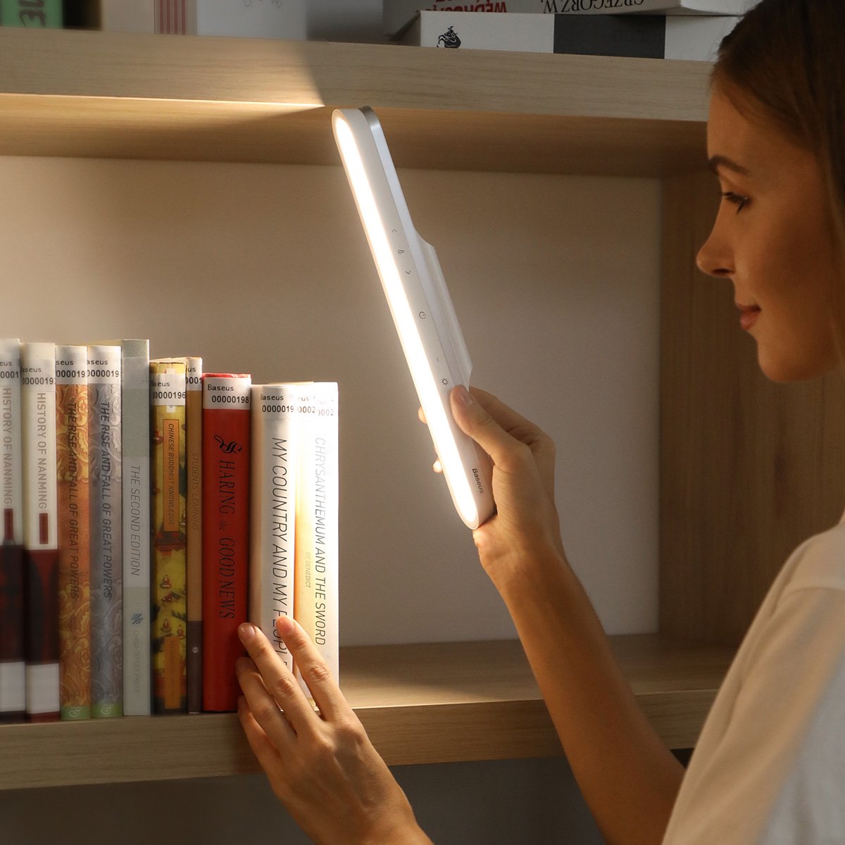 MEELANO Opladelig Magnetisk Skrivebordslampe med Sensorbetjening – Sort