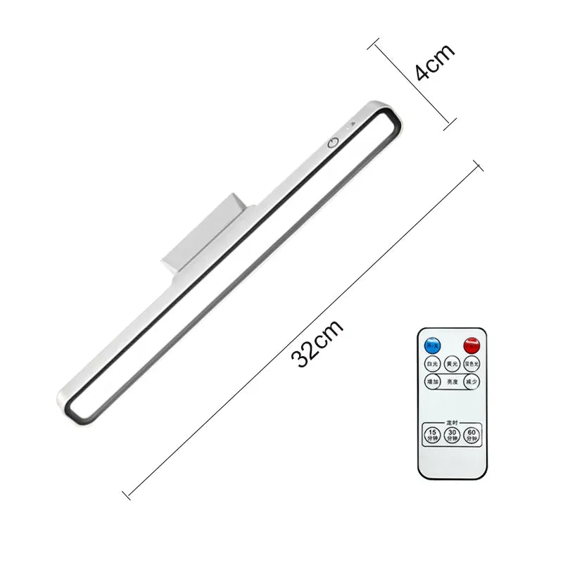 MEELANO Opladelig Magnetisk Skrivebordslampe med Sensorbetjening – Sort