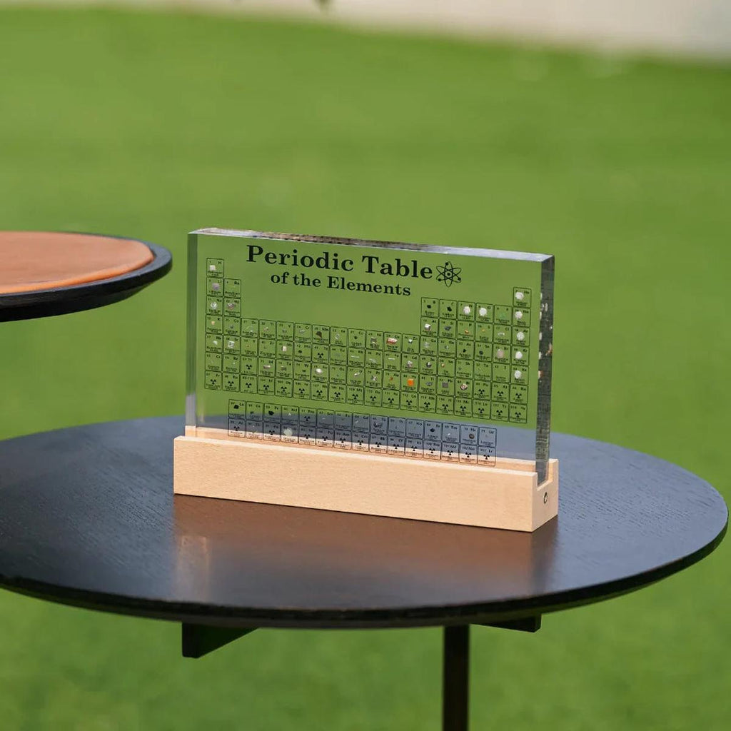 MEELANO Oplyst periodisk system med rigtige elementer