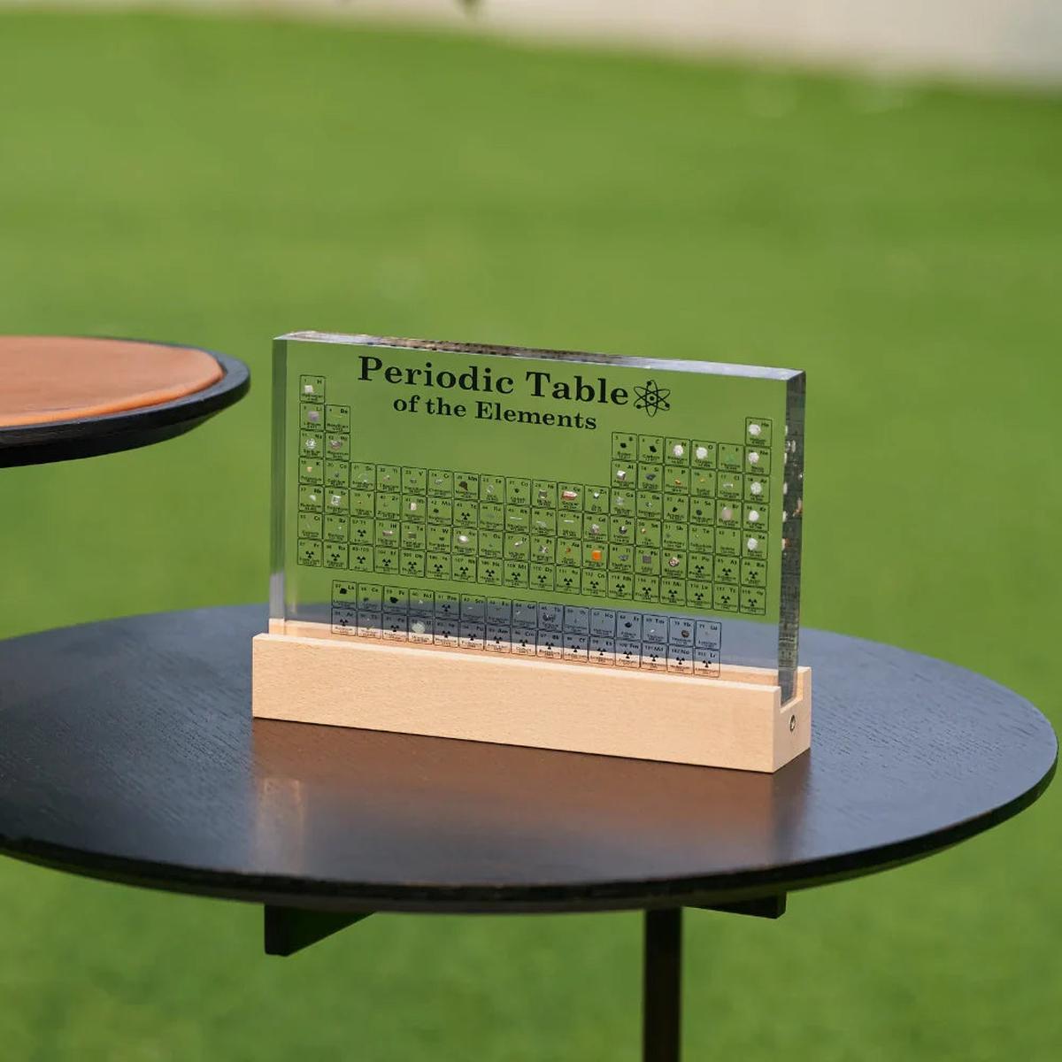 MEELANO Oplyst periodisk system med rigtige elementer