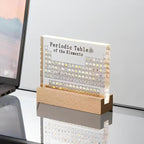 MEELANO Oplyst periodisk system med rigtige elementer