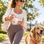 MEELANO Selvlysende Hundesnor med Lommelygte – LED Hundesnor op til 5 m, Synlig i Mørke, 3 Farver – GlowGuard