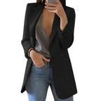 MEELANO Beya | Oversized blazer til kvinder – Markant snit, Forlænget silhuet & Maskulin-feminin balance sort