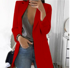 MEELANO Beya | Oversized blazer til kvinder – Markant snit, Forlænget silhuet & Maskulin-feminin balance rød