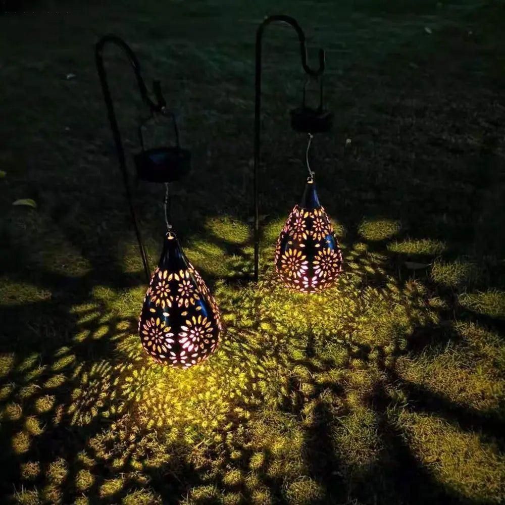 MEELANO Solcelle Udendørs Lampe Hængelampe Til Terrasse Have Vandtæt Brændetid 12 Timer