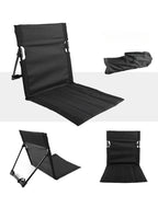 MEELANO PicnicPal | Foldbar Campingstol med Ergonomisk Komfort og Letvægt Sort