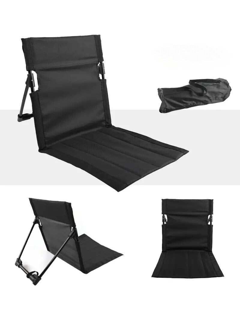 MEELANO PicnicPal | Foldbar Campingstol med Ergonomisk Komfort og Letvægt Sort
