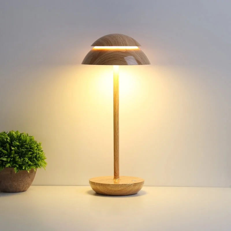 MEELANO Prestige – Trådløs genopladelig bordlampe i skandinavisk design Træ
