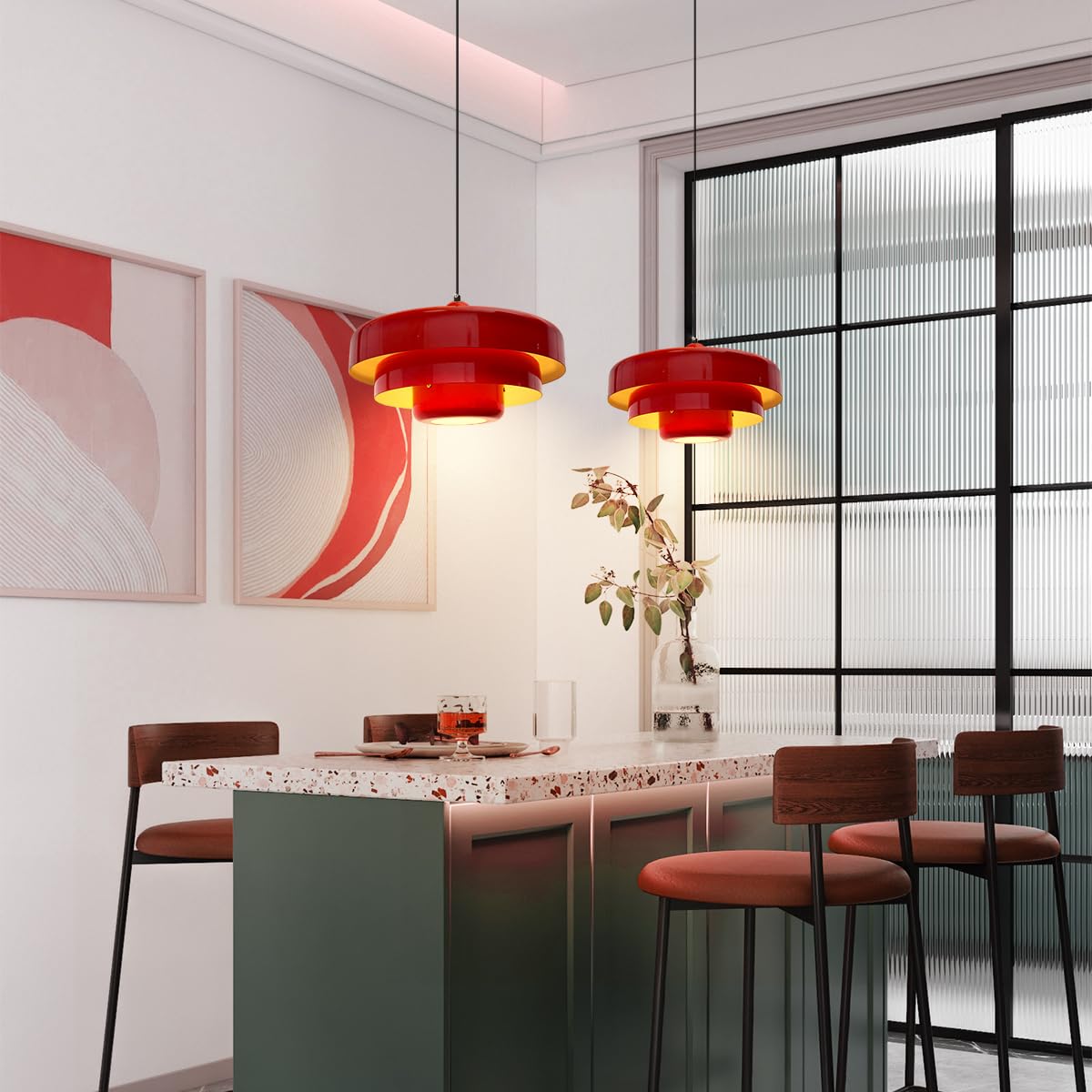 MEELANO Moderne Glas Loftlampe i Nordisk Design til Hjemmet