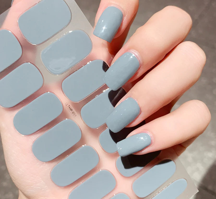 MEELANO Gelsticks Til Perfekt Manicure Hjemme Hurtig Negle Pleje Gråblå