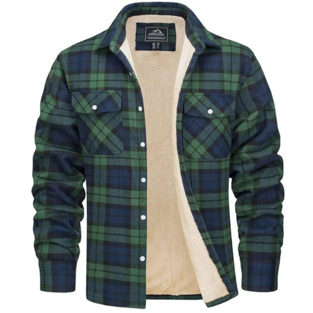 Alessio | Chemise à Carreaux en Flanelle Doublée Sherpa pour Homme - Image 10