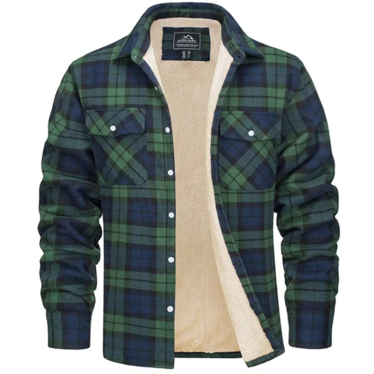 Alessio | Chemise à Carreaux en Flanelle Doublée Sherpa pour Homme - Image 10