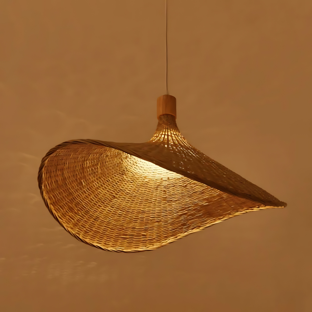 MEELANO Rattan Sejl Pendellampe