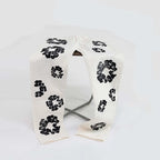 MEELANO Retro Denim Paroutfit – Jakke og Bukser Sæt med Kapok-mønster Hvide bukser