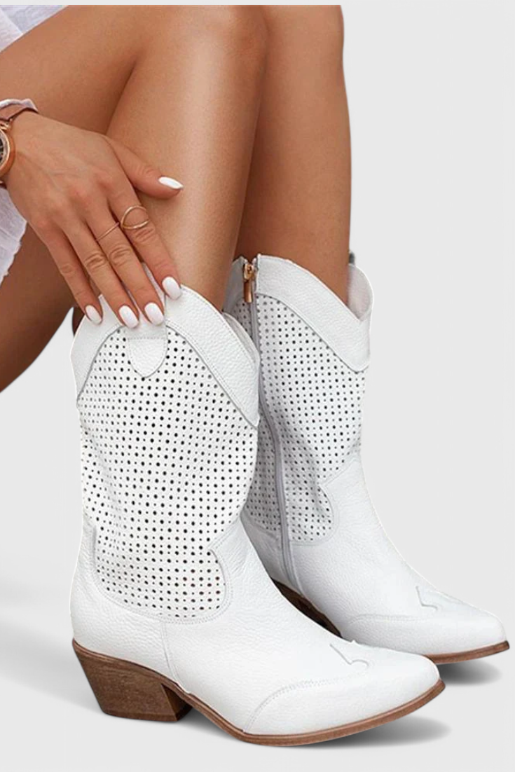 Tasana | Western Damestøvler med Blokhæl - Cowboy Boots  Eksempel