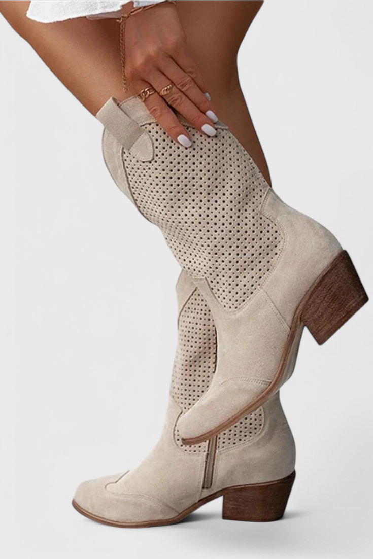 Tasana | Western Damestøvler med Blokhæl - Cowboy Boots  Eksempel