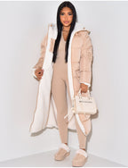 MEELANO Kvinde Vendbare Vinterjakke Med To Looks I Én Jakke Beige