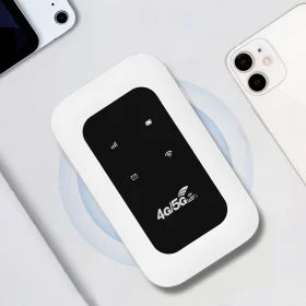 MEELANO Bærbar 4G WiFi-router med SIM-kort – Mobilt Hotspot til Autocamper, Campingvogn og Rejser, 10 Enheder, 150 Mbps