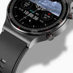MEELANO Rundt Smartwatch med Sundhedssensorer – Klassisk Design med Puls, Iltmætning & Søvnmåling, 3 Remfarver – VitalWatch