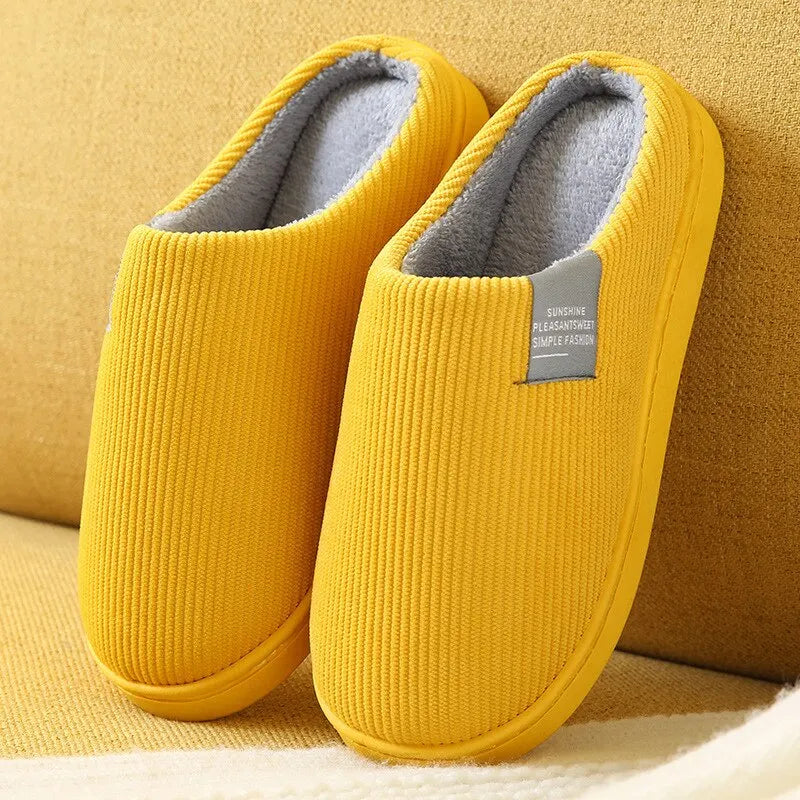MEELANO Unisex Hjemmesko Komfortable Varme Til Kolde Dage Gul