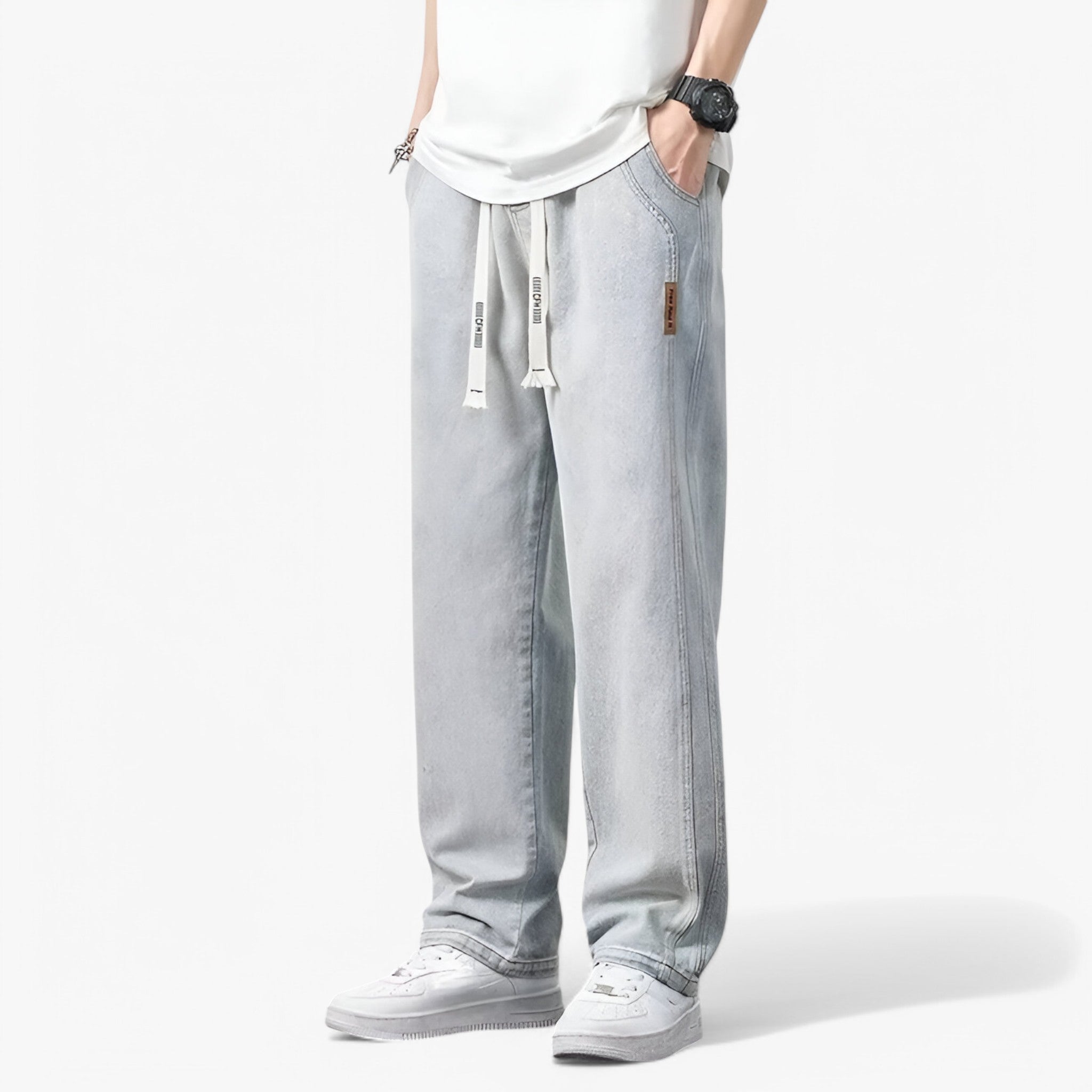 MEELANO Roque | Herre Wide Leg Jeans med Brede Ben - Løse Cowboybukser & Wide Fit Denim