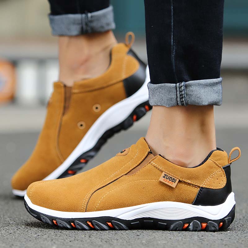 MEELANO River Sporty Slip On Sneakers Mænd Åndbart Mesh Sorte 42 46