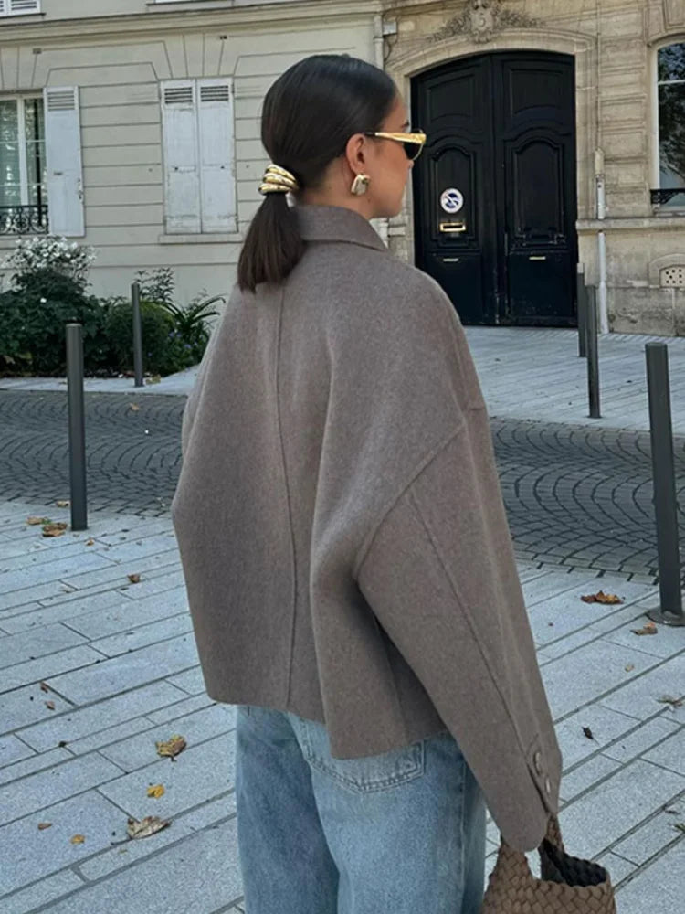 MEELANO Marianne | Dame Oversized Cropped Jakke - Kort & Rummelig Overgangsjakke
