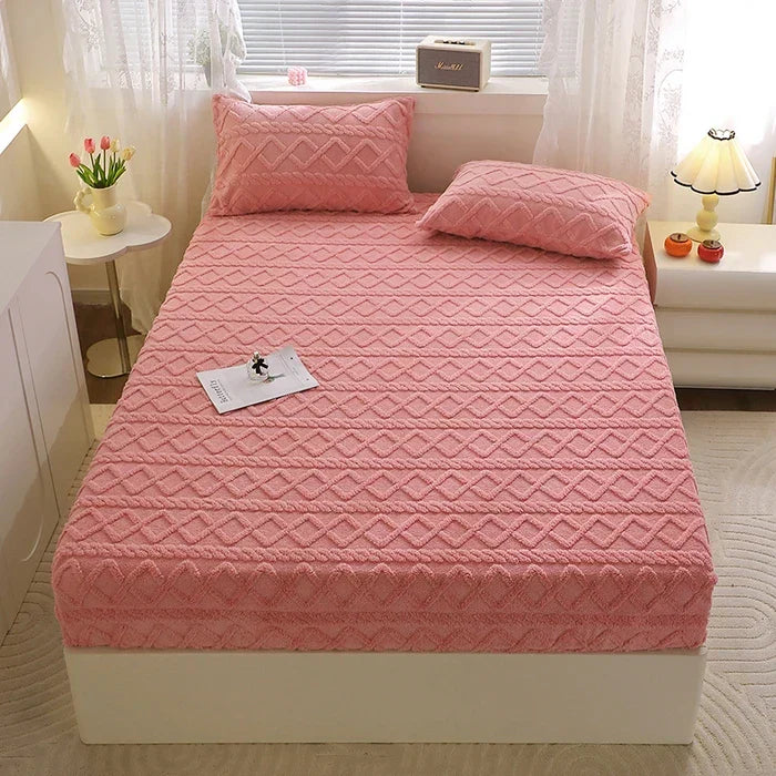 MEELANO Varmt Vinter Dynebetræk Polyester Blødt Og Knus Til Kolde Nætter Lyserød