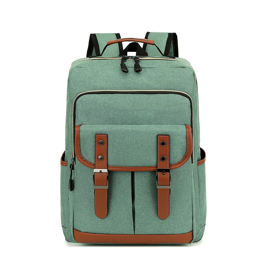 MEELANO Unisex Vintage Vandtæt Rygsæk Stor Ergonomisk Til Rejser Lys Grøn