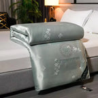 MEELANO Luksus Vinterdyne Med Temperaturregulering Og 100% Moerbei Silke 5 Kg Grå